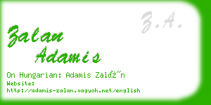 zalan adamis business card